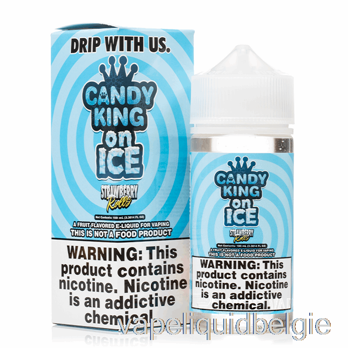 Vape Smaken Ijs Aardbeibroodjes - Candy King Op Ijs - 100ml 0mg